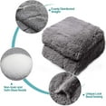 Anjee Faux Fur Weighted Blanket 15lbs, Super Soft Plush Fleece and Cozy