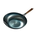 thumbnail image 1 of Sartén Wok Sartén Wok Antiadherente Sartén para Salsas Cocina de Inducción Sartén de Hierro Olla Wok China Sartén para Tortillas para Pasteles 32cm con orejas, 1 of 8