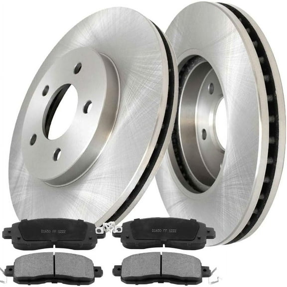 MotorbyMotor 296mm Front Brake Kit Rotors and Ceramic Pads Fits for 2014-2019 Nissan Altima Slotted Disc Brake Rotor & Brake Pad 120.42096, D1650