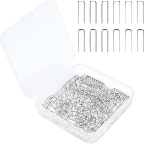 120pcs High Temperature Nichrome Wire Jump Rings U Pins Crafts Hanger Hooks Kiln Wire for Clay Ornaments Making