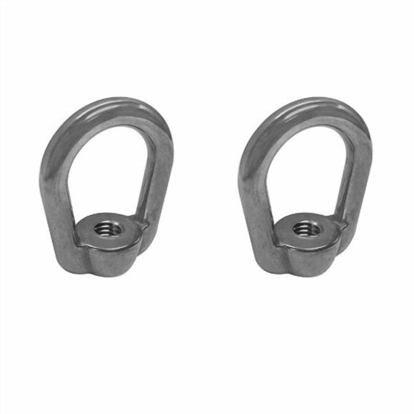 2 Pc Stainless Steel Ss 316 Eye Nut Tap Thread 1/2"" (Unc) Marine 2,150 Lbs