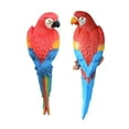 thumbnail image 4 of 2x Parrot Decors Estatuas de jardín Decoraciones de arte Ornamentos Esculturas de loros para jardines de jardinería de jardín de interior de césped, 4 of 8