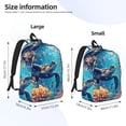 thumbnail image 3 of Lsque Colorful Underwater Plant Turtle Pattern Canvas Daypack, Durable Backpack, High-quality Versatile Backpack,Vintage Compact Backpack-Small, 3 of 6
