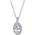 thumbnail image 2 of Silver Tone Birthstone Tree of Life Circle Pendant, 18" Chain, 2 of 3