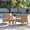 natural light brown, variant on Brisbane 3-Piece Teak Wood Outdoor Patio Set Natural Gray EEI-5835-NAT-GRY