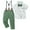 Green, variant on SANMIO Toddler Baby Boy Clothes Suit Gentleman Wedding Outfits, Formal Dress Shirt with Bowtie + Suspender Pants 1-5 Years