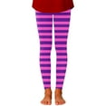 thumbnail image 4 of Tisuna Christmas Pants For Little Girls Stripe Print Elastic Waist Slim Leg Leggings Comfortable Stretch Autumn Winter Girls Outdoor Wear Purple Size 9-10 Years, 4 of 4