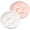 White and Pink, variant on Cat Slow Feeder Bowl Set - 2 Pcs Ceramic Cat Food Plates for Slow Eating - Double Cat Dish for Dry Wet Food - Slow Feeding Cat Bowls Whisker Friendly - Microwave and Dishwasher Safe - White and Blue