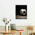 thumbnail image 2 of COMIO  Boy Bedroom Vintage Wall Art Decorations Sports Football Soccer Canvas Prints Posters for Boys Room Decor Rustic Gym Ball Picture Painting Black White, 2 of 4