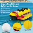 thumbnail image 6 of Infans 2-Person Inflatable Banana Boat w/ Boating & Water Sports 2 EVA-padded Seats, 6 of 7