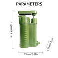 thumbnail image 3 of Filtre de Purification Microbienne pour Eau Portable d'Extérieur, Purificateur de Sédiments, Nettoyeur, Dispositif de Boisson d'Extérieur pour la Randonnée, l'Alpinisme, le Camping, la Randonnée avec Sac à Dos, la Pêche, 3 of 8