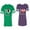 Men Green / Women Purple, variant on I Love My Husband Wife Matching Couple Cotton Jerseys (Men Green / Women Black) (Men S / Women S)
