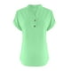 thumbnail image 5 of Camisa gris para mujer,Camiseta de cuello en V para mujer, blusa informal holgada, mezcla de algodón y lino, manga larga para uso diario, sopatenor, 5 of 9
