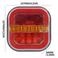 thumbnail image 3 of chaungfeng 2PCS 4.2inch Square Tail Lights, Waterproof LED Combination Trailer Tail Light Kit, Stop Brake License Plate Turn Running/Signal Lights, for Truck Rv Camper Boat Carava, 3 of 6
