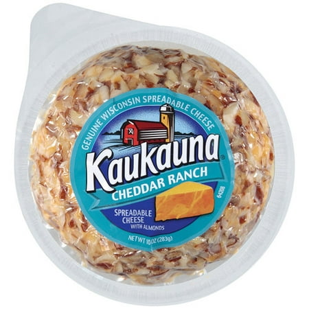 kaukauna cheddar walmart spreadable cheeseball almonds ranch oz