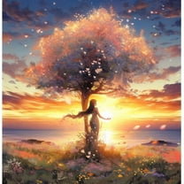 Paint by Number DIY Paint by Numbers Kit for Kids & Adults Beginner DIY Acrylic Painting Kits, 16x20 inch Christmas gifts（Girl）