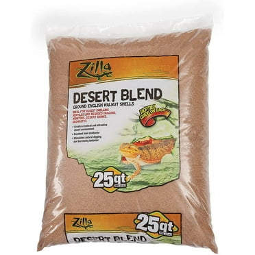 Zilla Desert Blend Ground English Walnut Shells Reptile Bedding - 25 Quarts