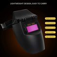 thumbnail image 4 of Casco de soldadura, casco de soldadura solar montado en la cabeza, cabezal de ajuste de ennegrecimiento automático, sensor de alta sensibilidad, con energía solar (con 2 almohadillas) Feliz Sencillez, 4 of 4