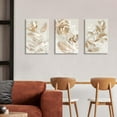 thumbnail image 2 of Large Picture for Living Room 3 Pieces Modern Gold Flowers and Leaves Canvas Wall Pictures White and Gold Wall Art for Bedroom Decor Elegant Wall Decor Set of 3 Wall Art Unframed, 2 of 6