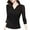 Black-02, variant on Perfectbot Womens Sequin Shirts Cross Wrap V Neck Mesh Sleeve Tops Ruched Slim Fit Dressy Casual Blouse