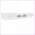 thumbnail image 2 of TV Furniture Modern White TV Stand with Fluted Glass Doors, Storage for TVs Up to 95'' | White | Particle Board, 2 of 16