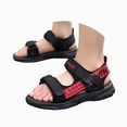 thumbnail image 3 of CAUYDY Boys Sports Active Sandals Open Toe Athletic Summer Shoe Adjustable Strap Lightweight Sandals(L101-Red,13), 3 of 9
