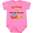 thumbnail image 3 of Inktastic Pitbull Terrier Loved by a (Dog Breed) Boys or Girls Baby Bodysuit, 3 of 5