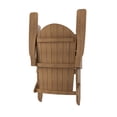 thumbnail image 4 of WestinTrends Tuscany 2-Piece HIPS Outdoor Folding Adirondack Seashell Chair With Folding Ottoman, Teak, 4 of 11
