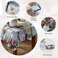 thumbnail image 5 of Christmas Table Cloth Waterproof Tablecloths, Farmhouse Snowman Xmas Tree Snowflake Tablecloth Dining Table Cover for Kitchen Party Tabletop Outdoor, Square Tablecloth 54x54 Inch, 5 of 9