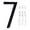 7, variant on Aliuminum 142Mm Floating Exterior House Numbers 3D 0-9 Black Digital House Modern Number Signs For Street Apartment Address