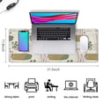 thumbnail image 3 of Maximize Productivity with Abstract Art Mouse Pad | Non-Slip & Waterproof | Boho Leaves Design | Ideal for Office Laptops, 3 of 7