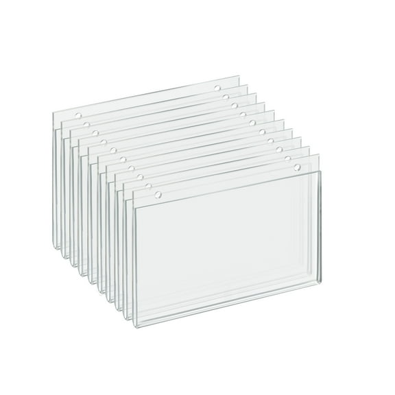 Clear Acrylic Wall Hanging Frame 8.5" wide x 5.5' High- Vertical/Portrait, 10-Pack
