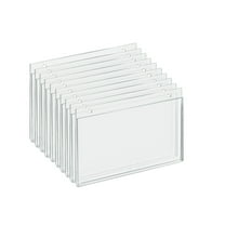 Clear Acrylic Wall Hanging Frame 8.5" wide x 5.5' High- Vertical/Portrait, 10-Pack