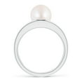 thumbnail image 2 of ANGARA Solitaire Japanese Akoya Cultured Pearl Double Shank Ring in 14K White Gold for Women | June Birthstone, Birthday, Anniversary, Jewelry Gift for Women | Pearl Ring, 2 of 8