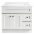 thumbnail image 6 of Brookings 37" Wood Vanity Sherwin Williams in White w/ Modern Sink Assembled, 6 of 15