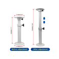 thumbnail image 2 of Adjustable Table Pedestal Detachable Table Base Stand Leg Base Mount -Frame Aluminum Alloy Table Base for RV Boat Yacht, 2 of 9