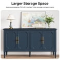 thumbnail image 6 of May in Color 58" Wood Buffet Cabinet, Mid-Century Modern Console Cabinet, with 4 Door & Media Storage, for Entryway, Living Room, Dining Room, Bedroom, Blue, 6 of 10