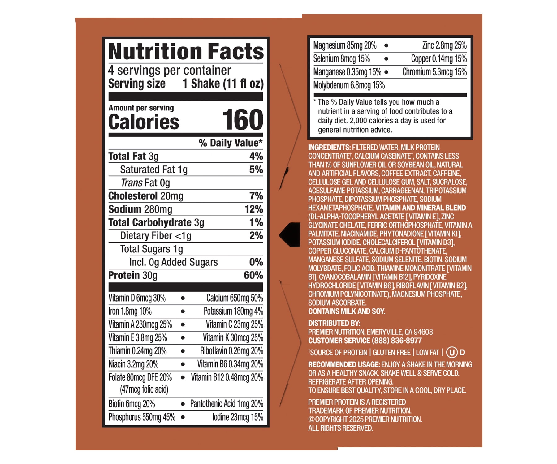 Premier Protein Shake, Coffeehouse Caramel Machiatto, 30g Protein, 11 Fl Oz, 4 Ct