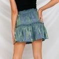 thumbnail image 6 of Manxivoo Women's Skirts 2023 Skirt Women's Fashion Short Skirt High Waist Elastic Solid Skirt Womens Skirts Green, 6 of 7