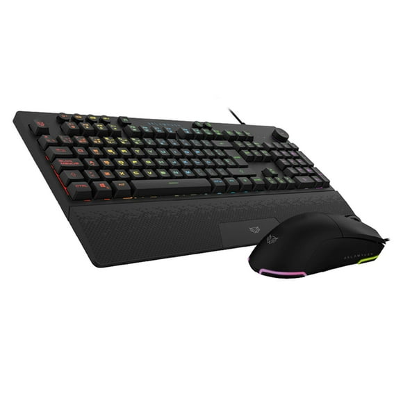 Kit Teclado y Mouse Gamer Balam Rush SQUAD MASTER PRO KTM777 Alámbrico USB RGB Negro BR-936903