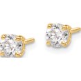thumbnail image 2 of 14K Yellow Gold 14Ky .60Ct. Si3 G-I Diamond Stud Thread On/Off Post Earrings (4.3 X 4.3) Made In United States st3-60, 2 of 5