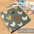 thumbnail image 5 of PU Leather Photo Album with Self-Adhesive Pages Scrapbook DIY Picture Holds 20+ Sheets Cute Colorful Chickens Pattern, 5 of 9