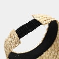 thumbnail image 5 of SikaFu Women Handmade Raffia Straw Hat Sun Visor Hat Sunscreen Lady Holiday Beach UV Protection Topless Stab Fashion Panama Hat, 5 of 6