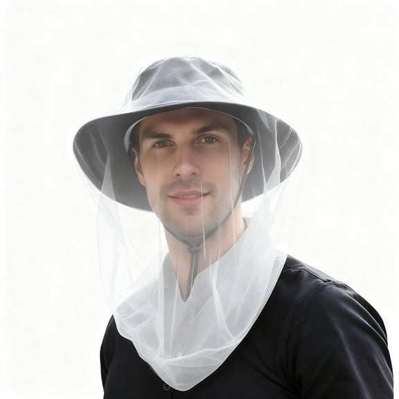 3 Pack Mosquito Head Net, Mosquito Bug Net Mesh for Head, Face Neck Fly Netting Hood  for Outdoor