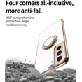 thumbnail image 2 of for Samsung Galaxy S23 FE 5G Case, with 2 Screen Protector, Built-in 360° Ring Holder Magnetic Stand, Luxury Electroplated Plating Edge Shockproof Protective Phone Cover, White, 2 of 11
