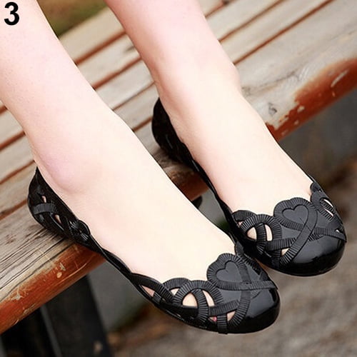 Hot Women's Summer Jelly Sandals Hollow Out Slippers Close Toe Casual Beach Shoe 
