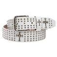 thumbnail image 2 of 1 1/2" Snap On Riveted Christian Religious Cross and Circle Studded Leather Belt, 2 of 4