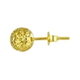 thumbnail image 3 of Wellingsale Ladies 14k Yellow Gold Polished Ball Earrings, 3 of 7