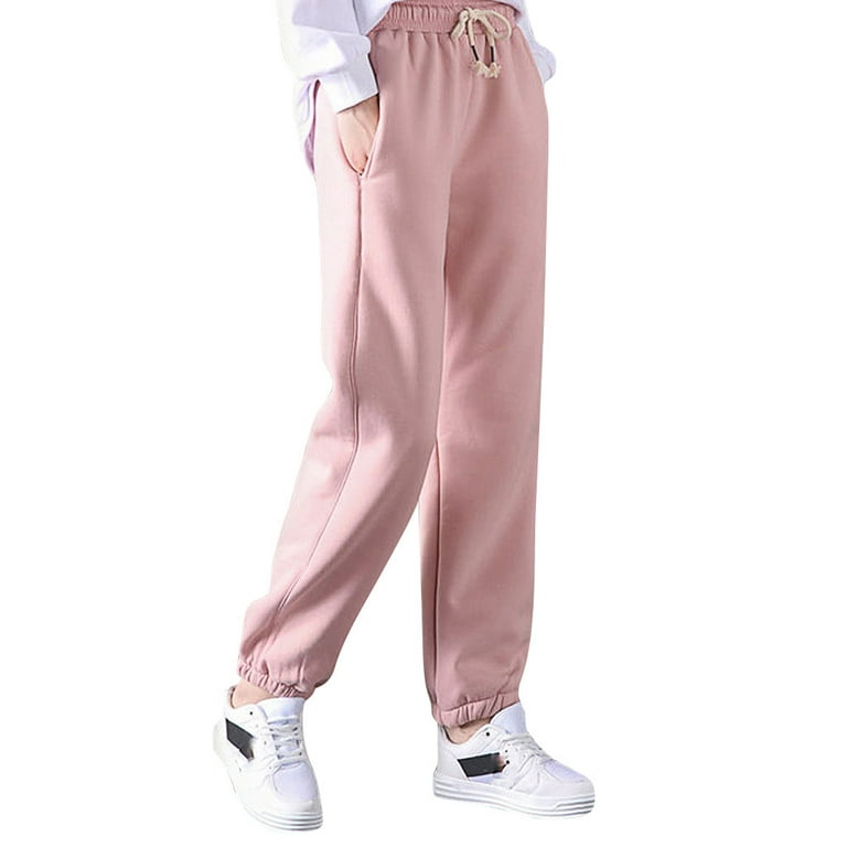 JDEFEG Pants for Women Ladies Warm Up Pants with Pockets Workout