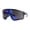 Blue Brown Blue Mirror, variant on Mens Wrap Color Mirror Oversize Shield Sport Plastic Sunglasses Yellow Black